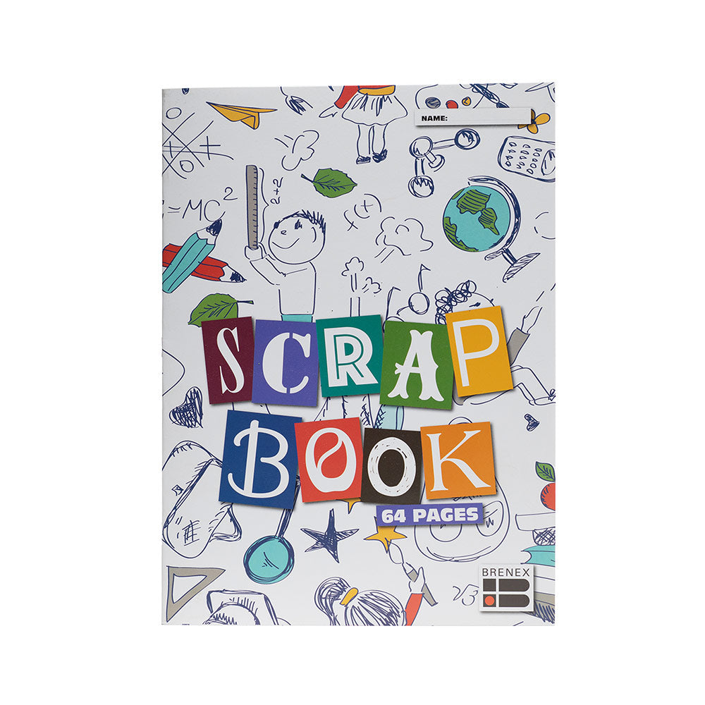 A Brenex scrap book with 64 pages.