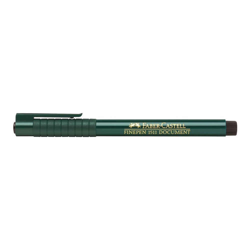 A Faber-Castell Finepin 1511 Document fineliner with clip lid.