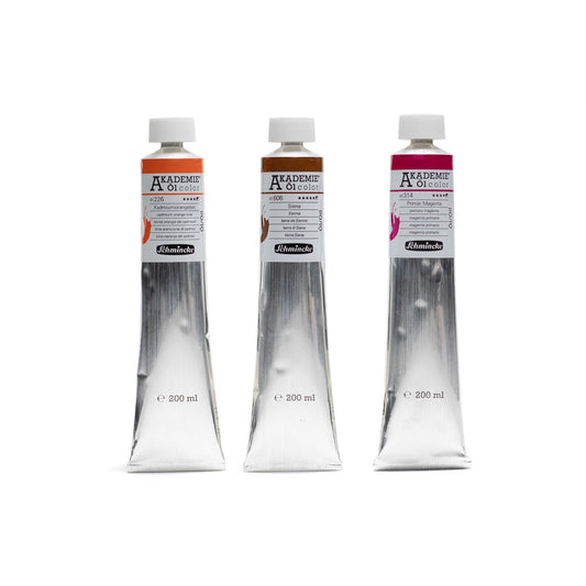 200 millilitre tubes of Schmincke Akademie Oil colours.
