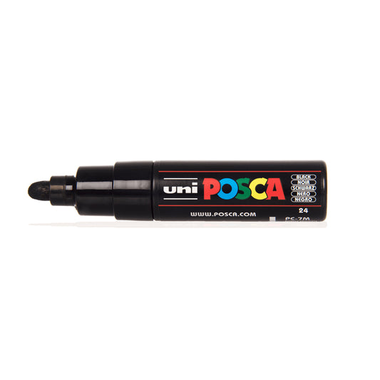 A black Uni Posca PC-7M bold tip marker.