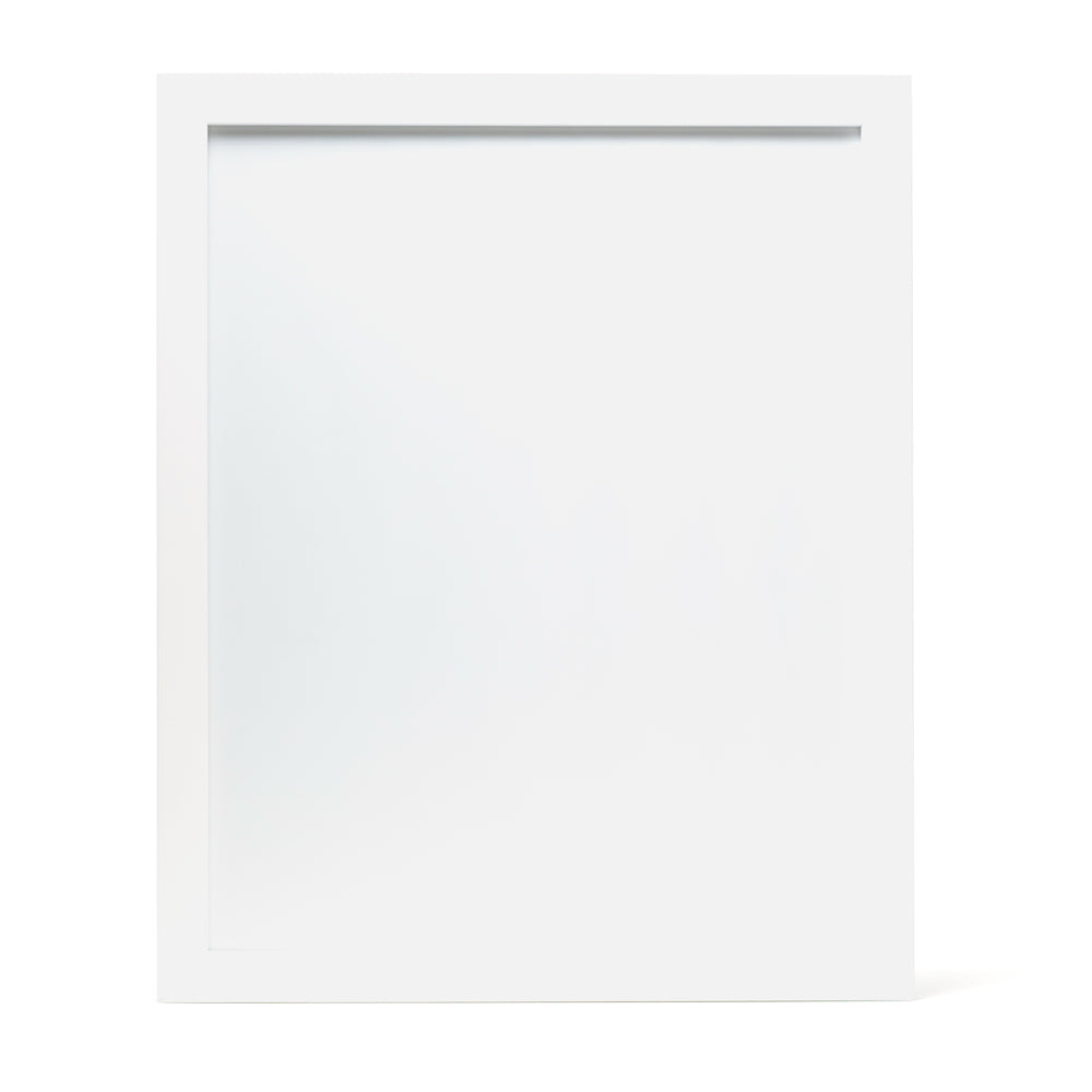A white wooden frame.