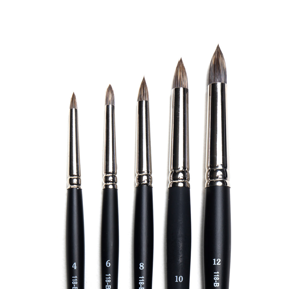 Natural hair blending brush – series 118B – Draw & Paint Art Supplies