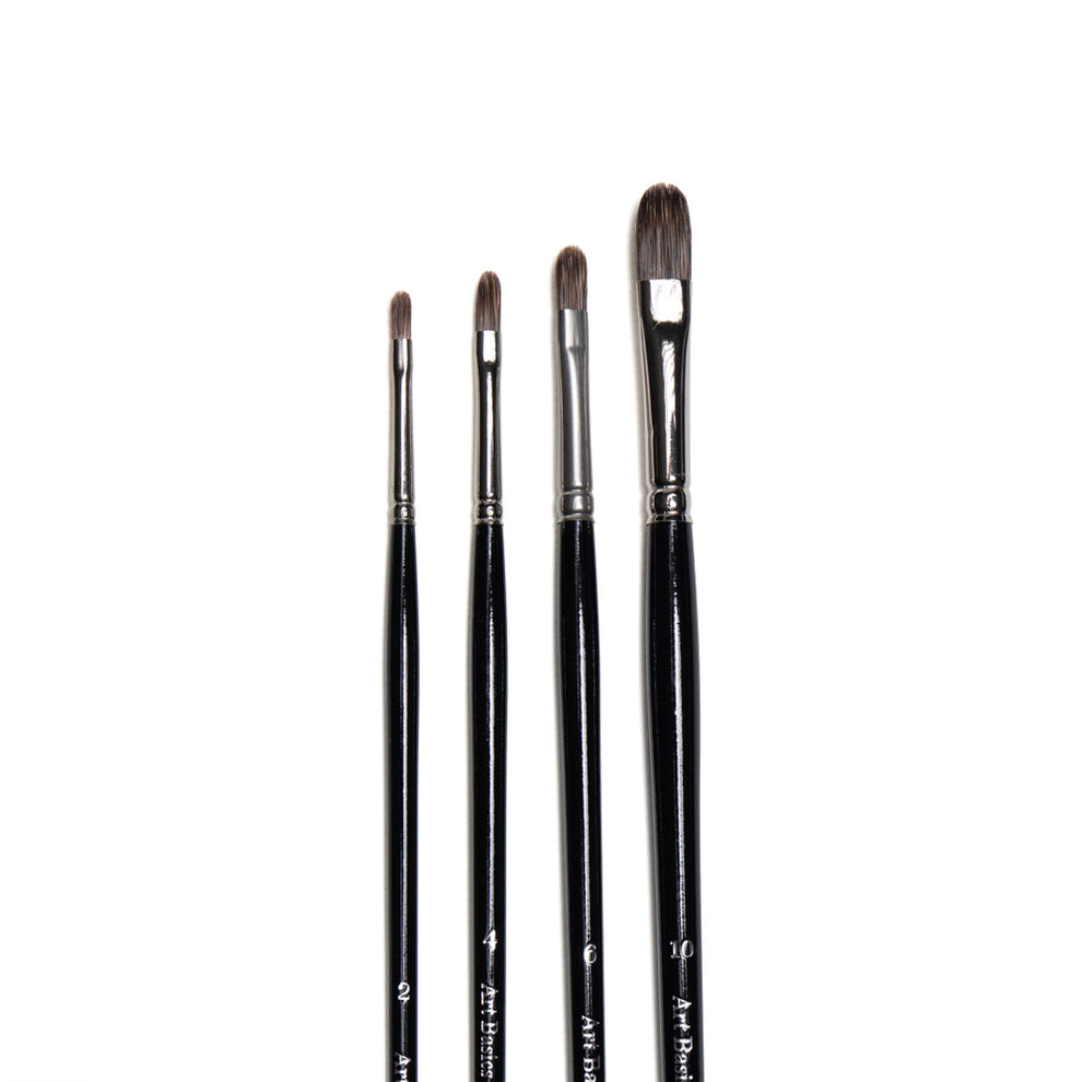 Badger hair filbert brush – series 877KF – Draw & Paint Art Supplies