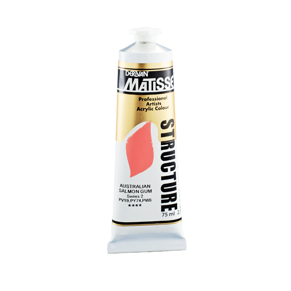 75 millilitre tube of Derivan Matisse structure formula acrylic paint in Australian salmon gum (series 2).