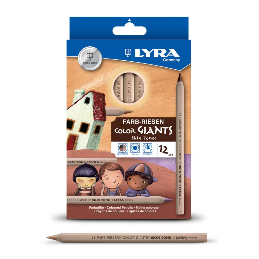 A box set of wooden Lyra Color Giants Skin Tones in 12 colours.